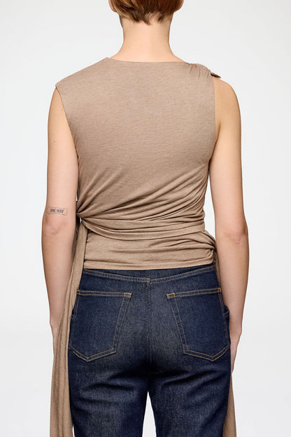 Top in Beige Jersey