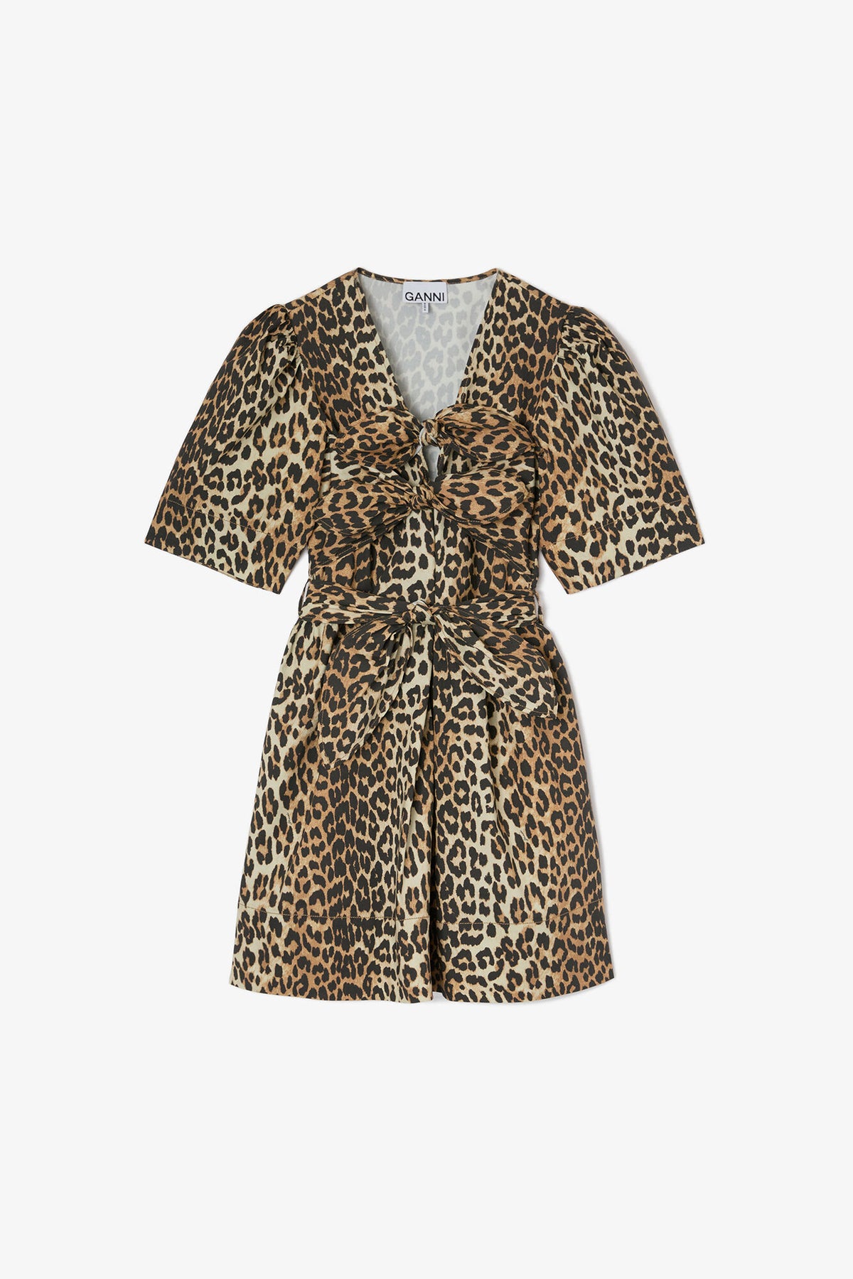 Leopard Cotton Mini Dress