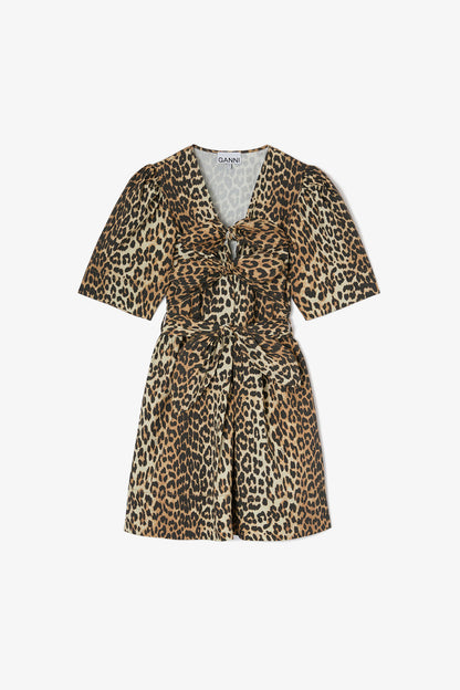 Leopard Cotton Mini Dress