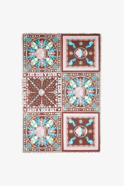 Pareu Scarf in Printed Cotton