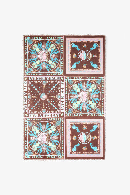 Pareu Scarf in Printed Cotton