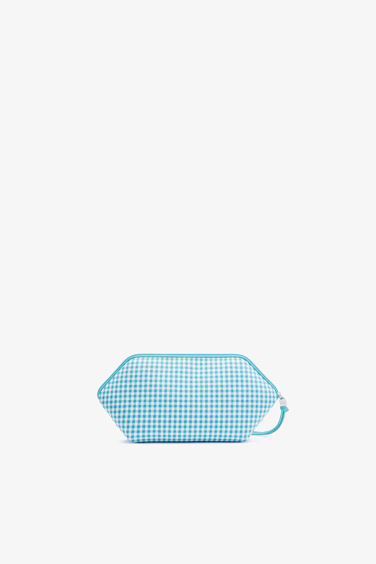 Blue Curacao Bikini Pouch in Blue Check