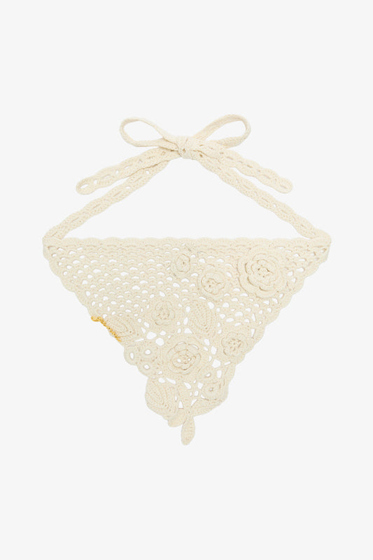 Head Scarf in Cotton Crochet
