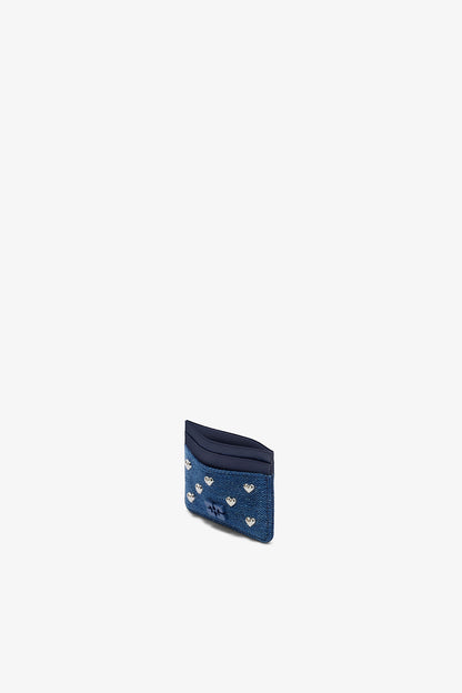 Faded Denim Bou Card Holder in Denim