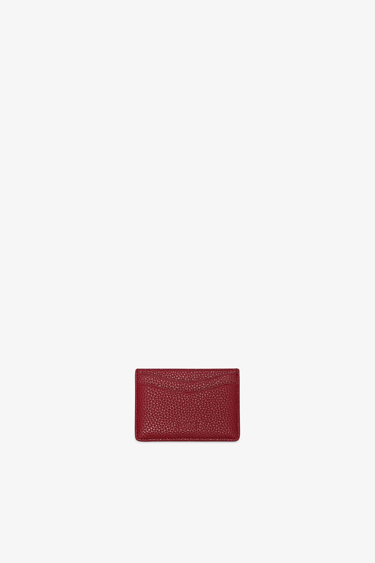 Red Dahlia Bou Card Holder in Grained Red