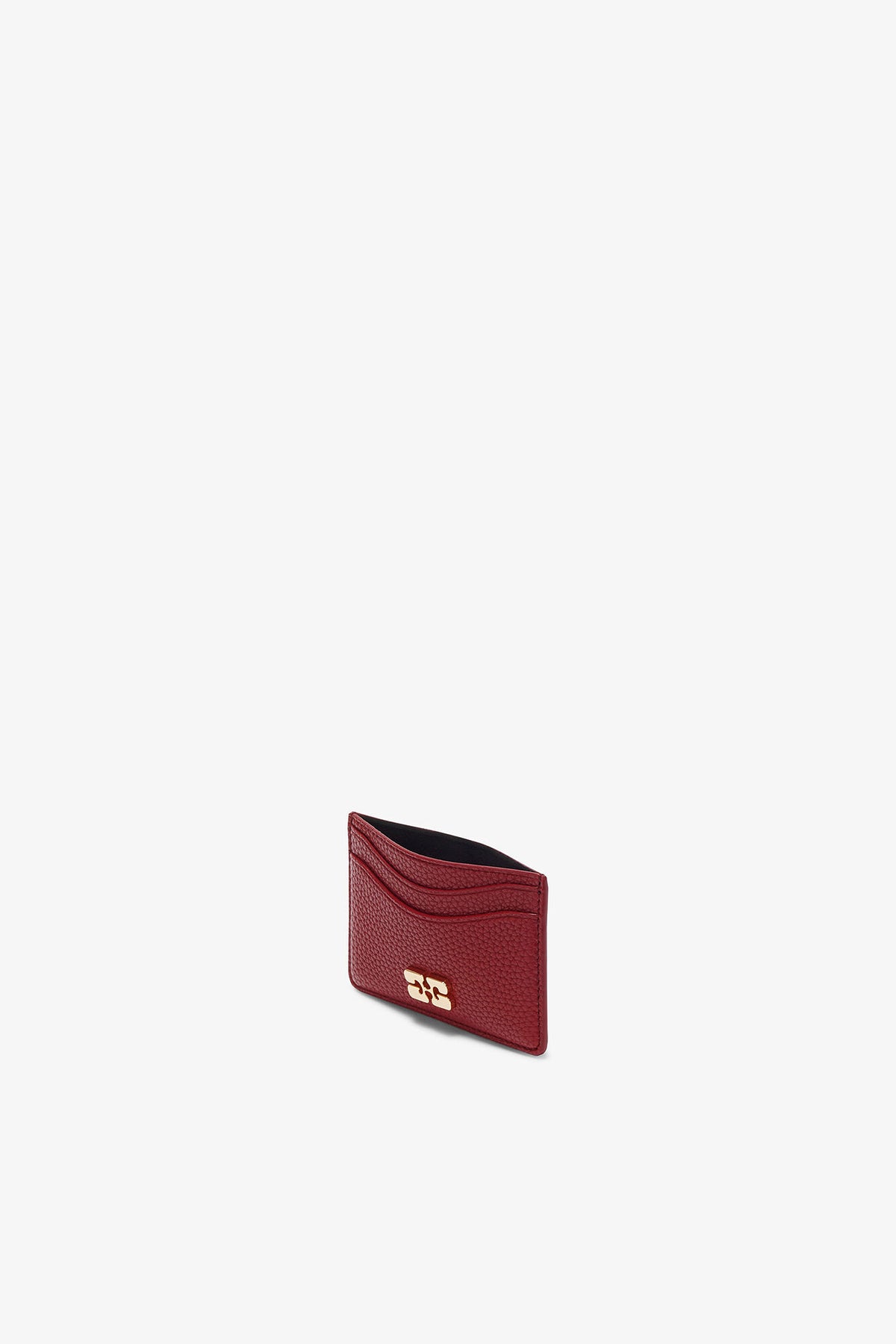Red Dahlia Bou Card Holder in Grained Red
