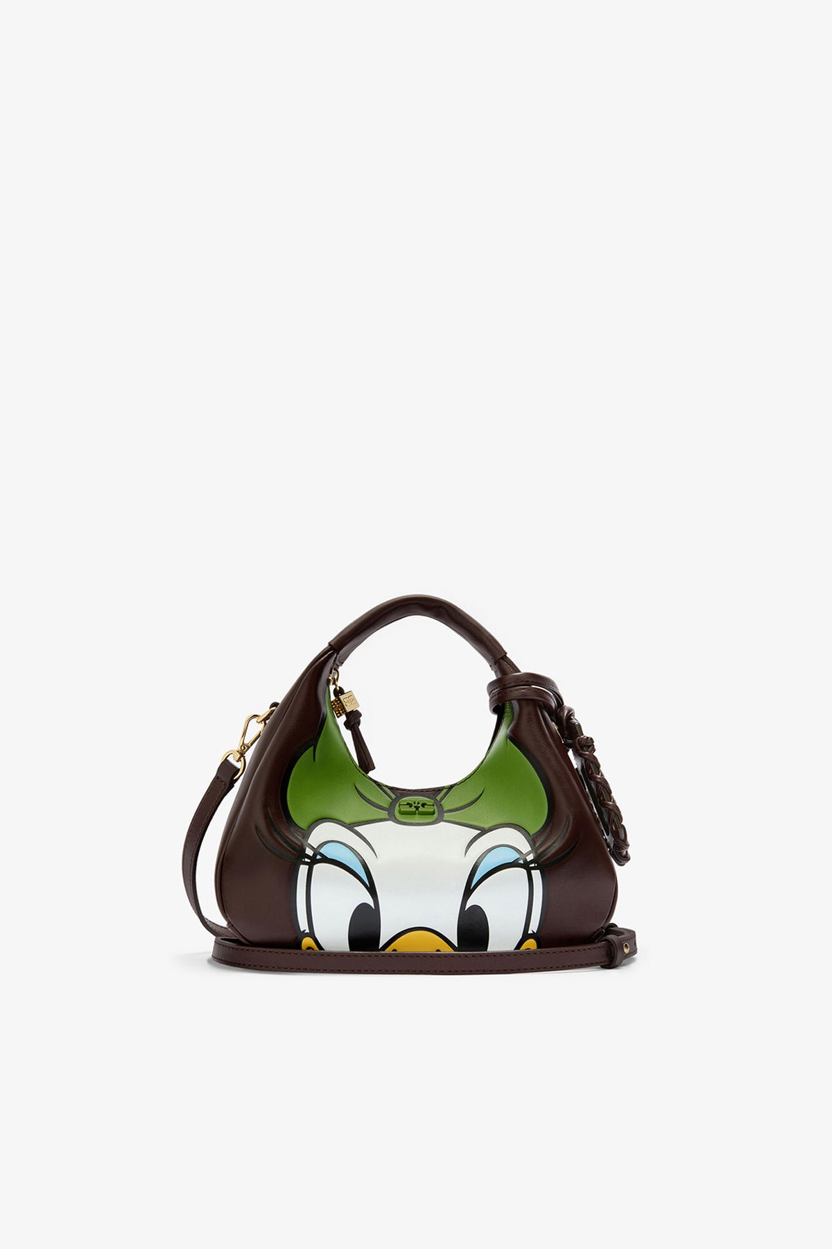 Seal Brown Daisy Duck Mini Hobo Bag in Brown