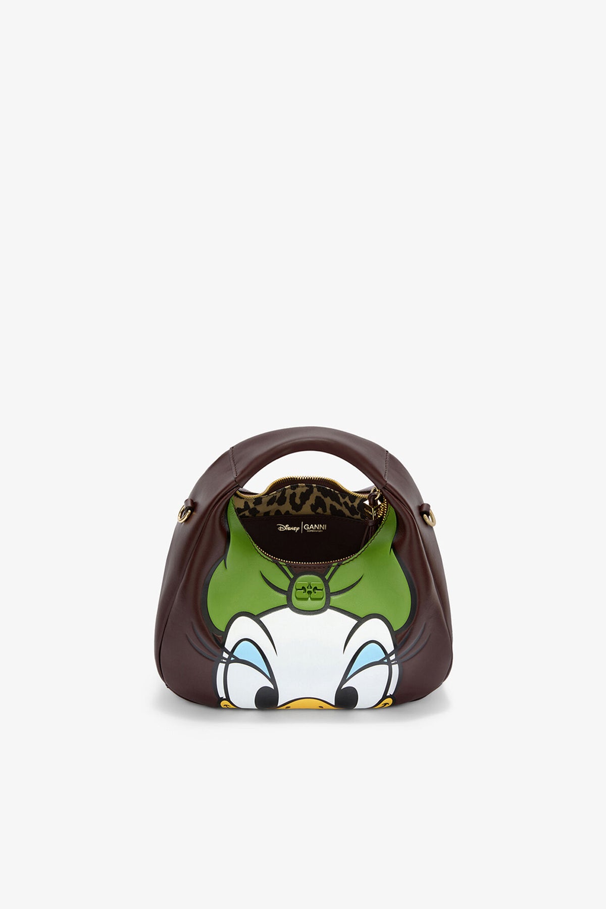 Seal Brown Daisy Duck Mini Hobo Bag in Brown