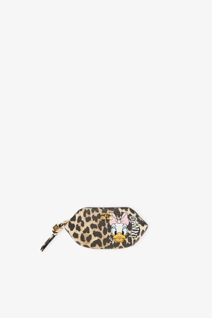 Almond Milk Daisy Duck Leopard Coin Purse