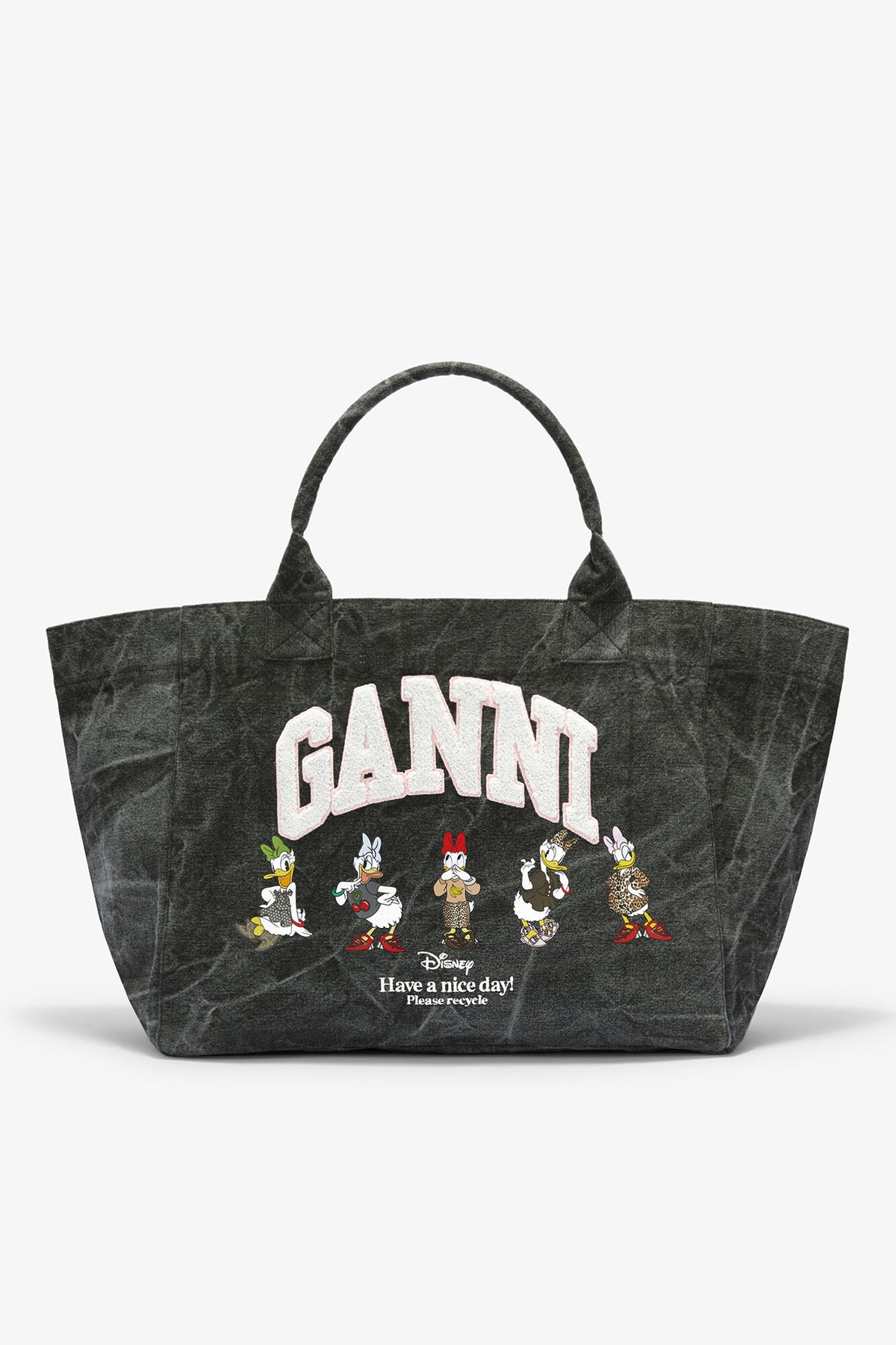 Black Oyster Daisy Duck Bleached XXL Tote