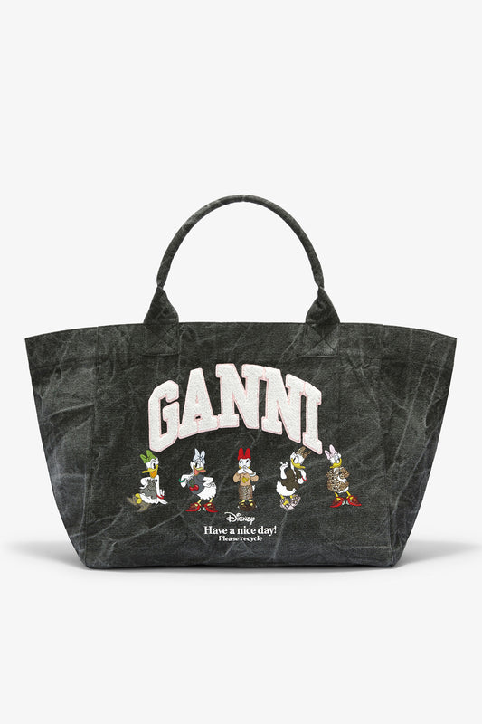 Black Oyster Daisy Duck Bleached XXL Tote
