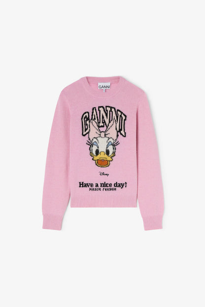 GANNI x Disney Daisy Duck Graphic Wool Sweater