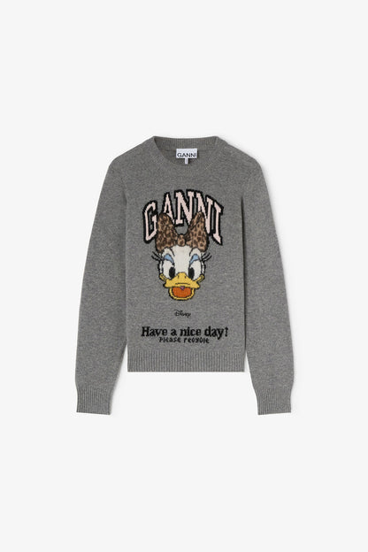GANNI x Disney Daisy Duck Graphic Wool Sweater