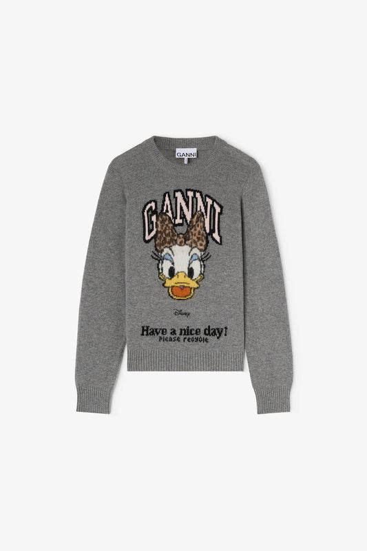 GANNI x Disney Daisy Duck Graphic Wool Sweater