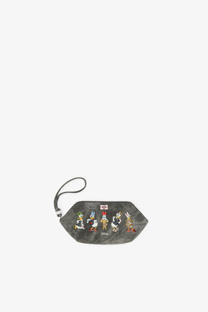 Black Oyster Daisy Duck Bleached Make-Up Pouch