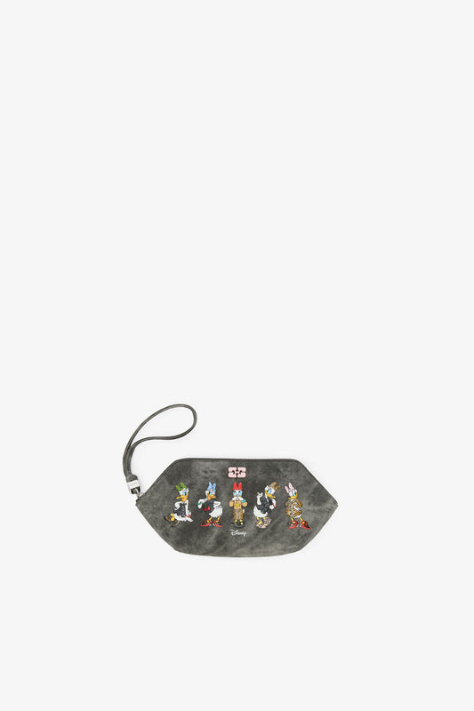 Black Oyster Daisy Duck Bleached Make-Up Pouch