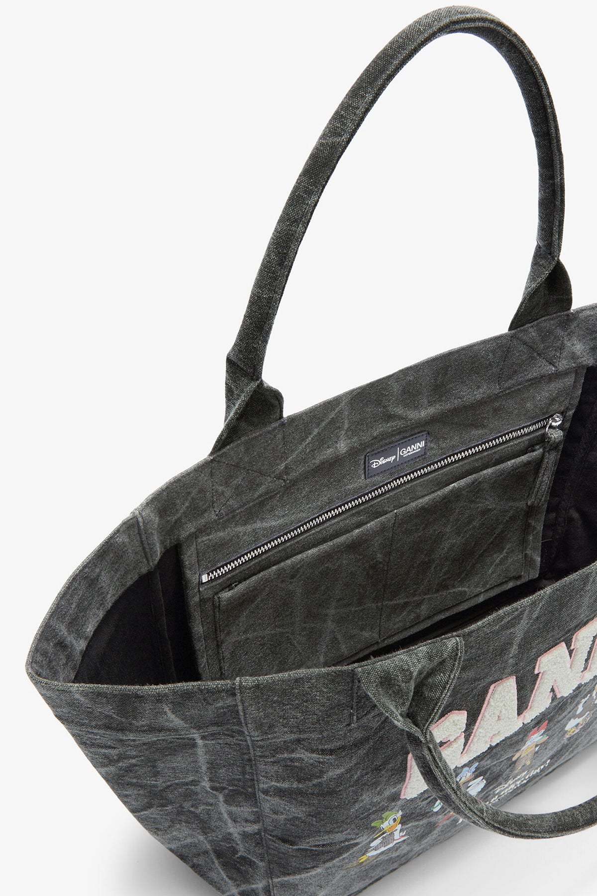 Black Oyster Daisy Duck Bleached Medium Tote
