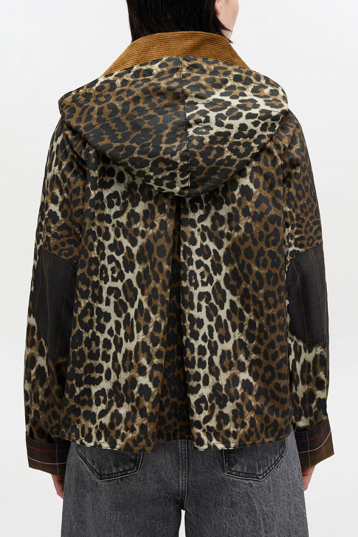 Short Wax Jacket in Leopard