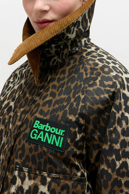Short Wax Jacket in Leopard