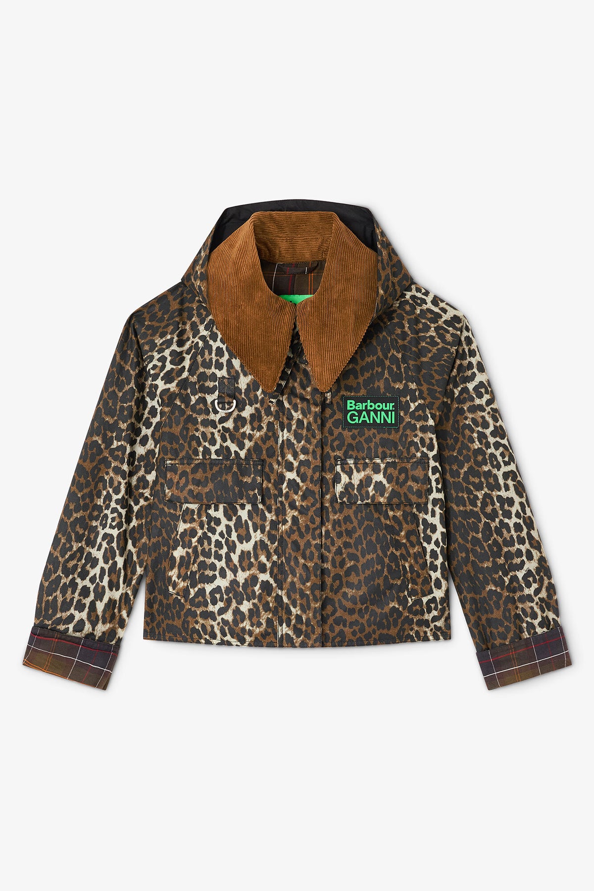 Short Wax Jacket in Leopard