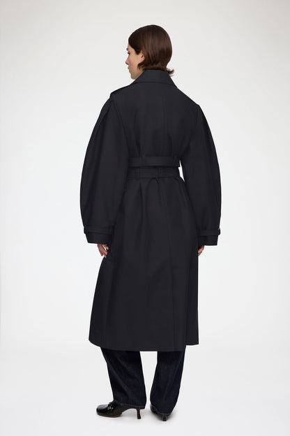 Trench Coat in Double Cotton