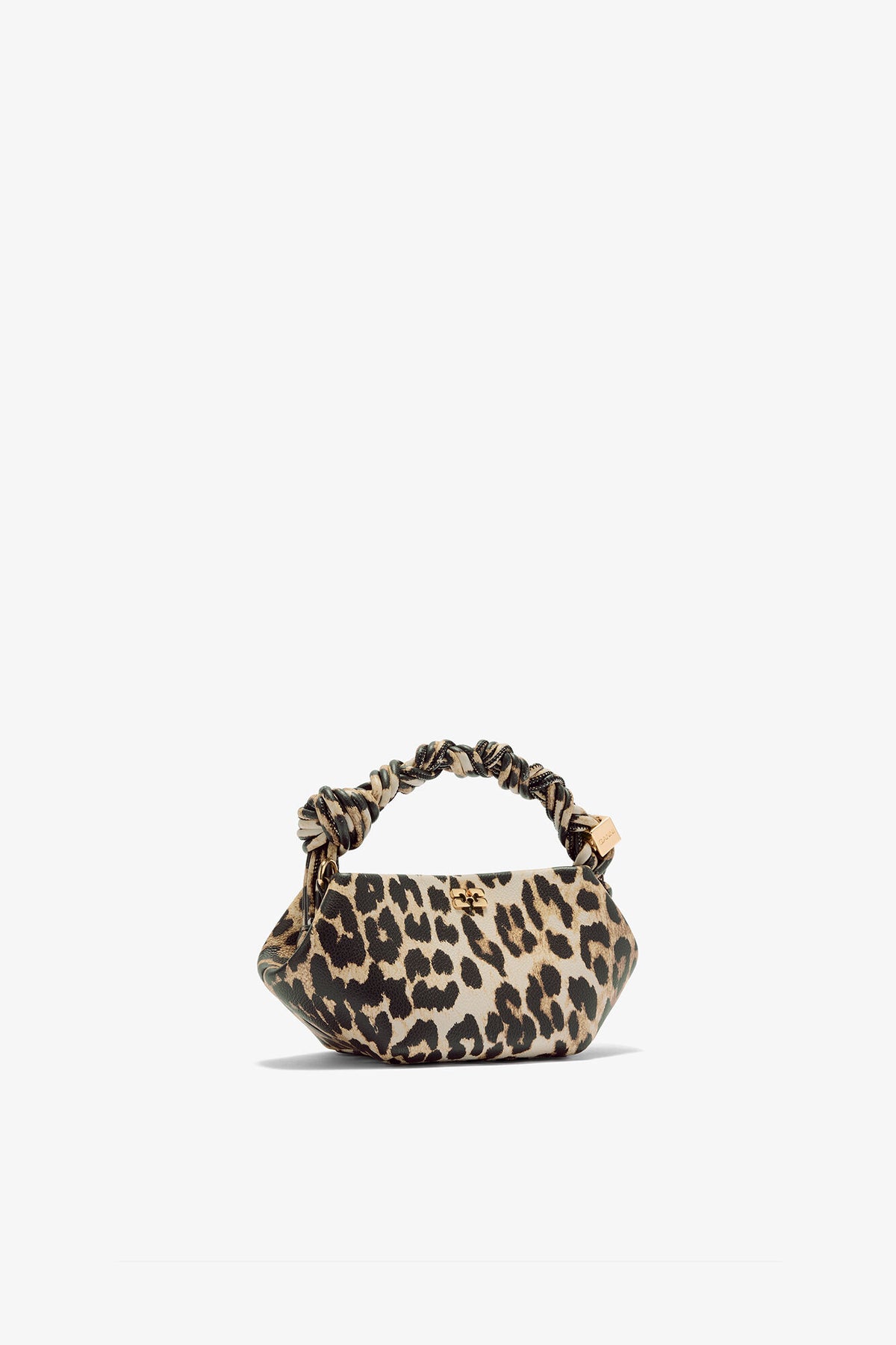 Almond Milk Leopard Grained Mini Bou Bag