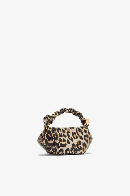 Almond Milk Leopard Grained Mini Bou Bag