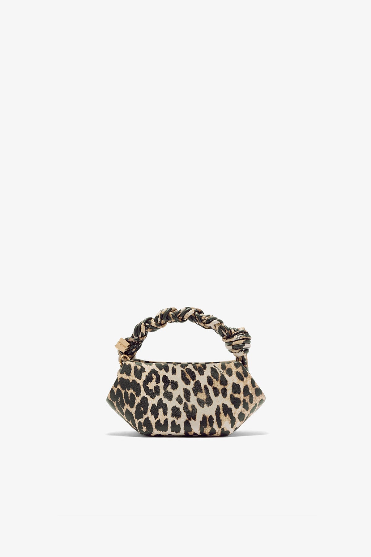 Almond Milk Leopard Grained Mini Bou Bag