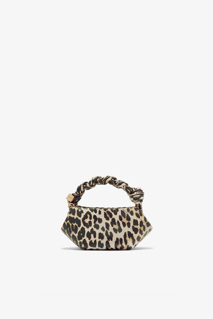 Almond Milk Leopard Grained Mini Bou Bag