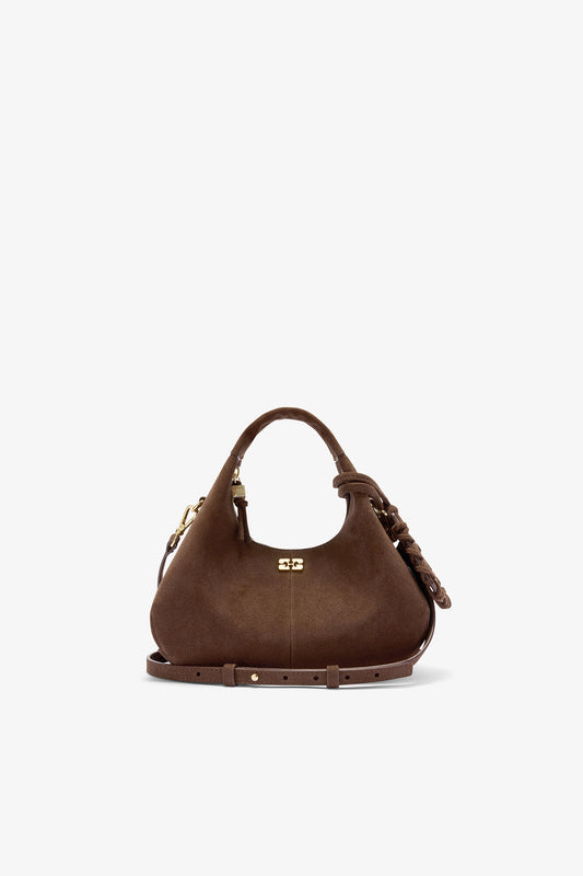 Chicory Coffee Brown Suede Mini Hobo Bag