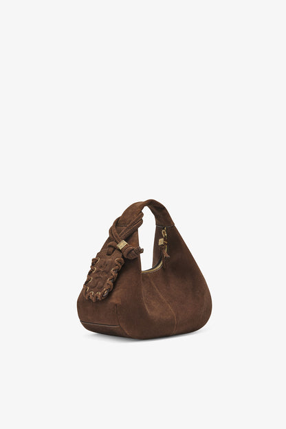 Chicory Coffee Brown Suede Mini Hobo Bag