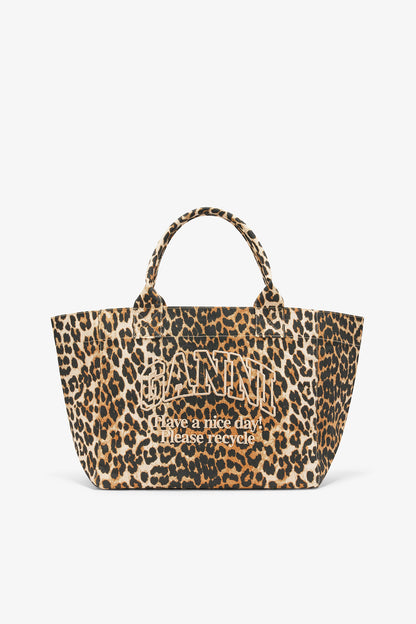 Almond Milk Leopard Medium Tote