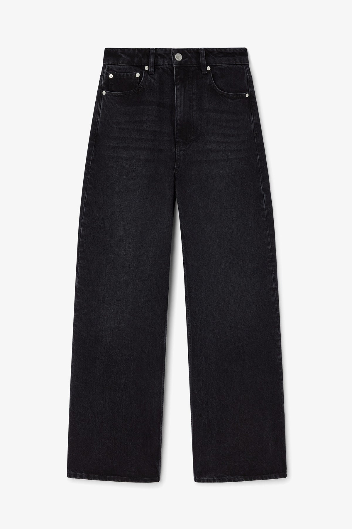 Izey Jeans in Black Rigid Denim