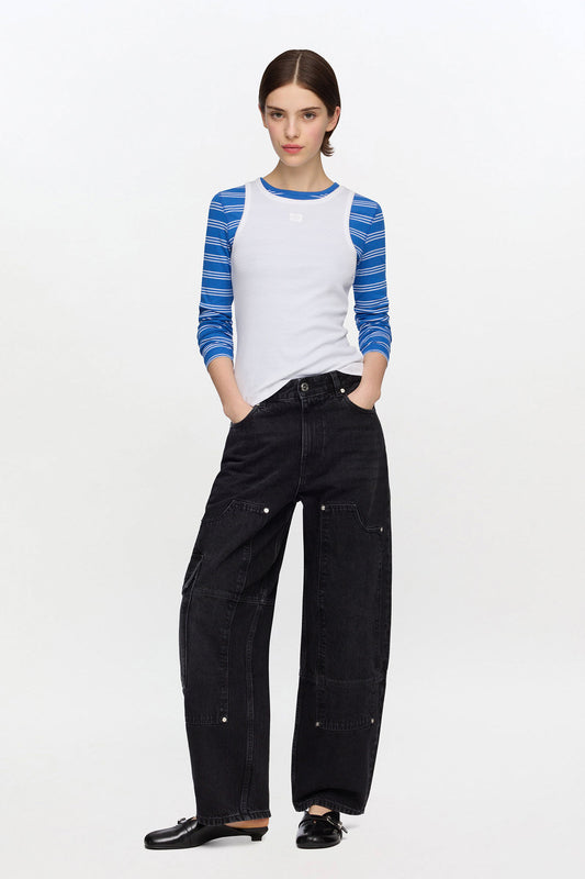 Audri Jeans in Black Rigid Denim
