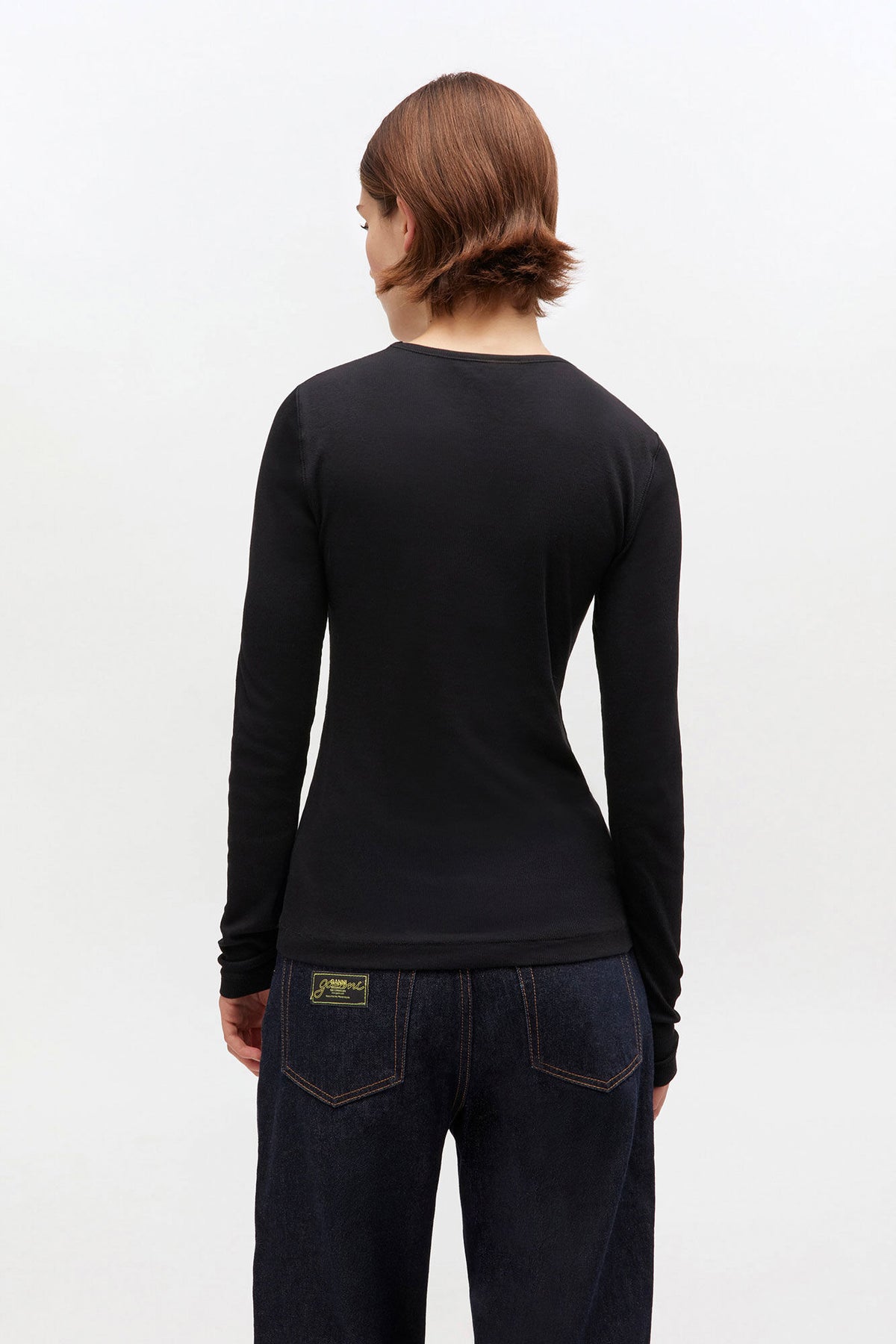 Black Rib Long-sleeve