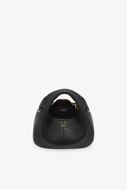 Black Black Mini Hobo Bag