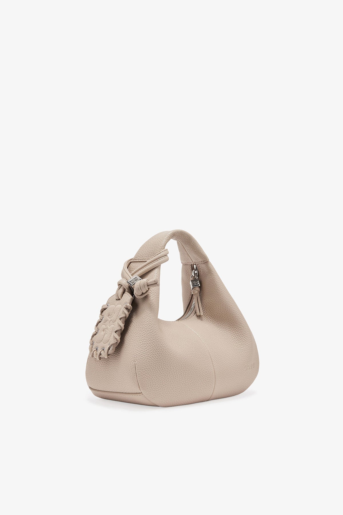 White Pepper Light Grey Mini Hobo Bag
