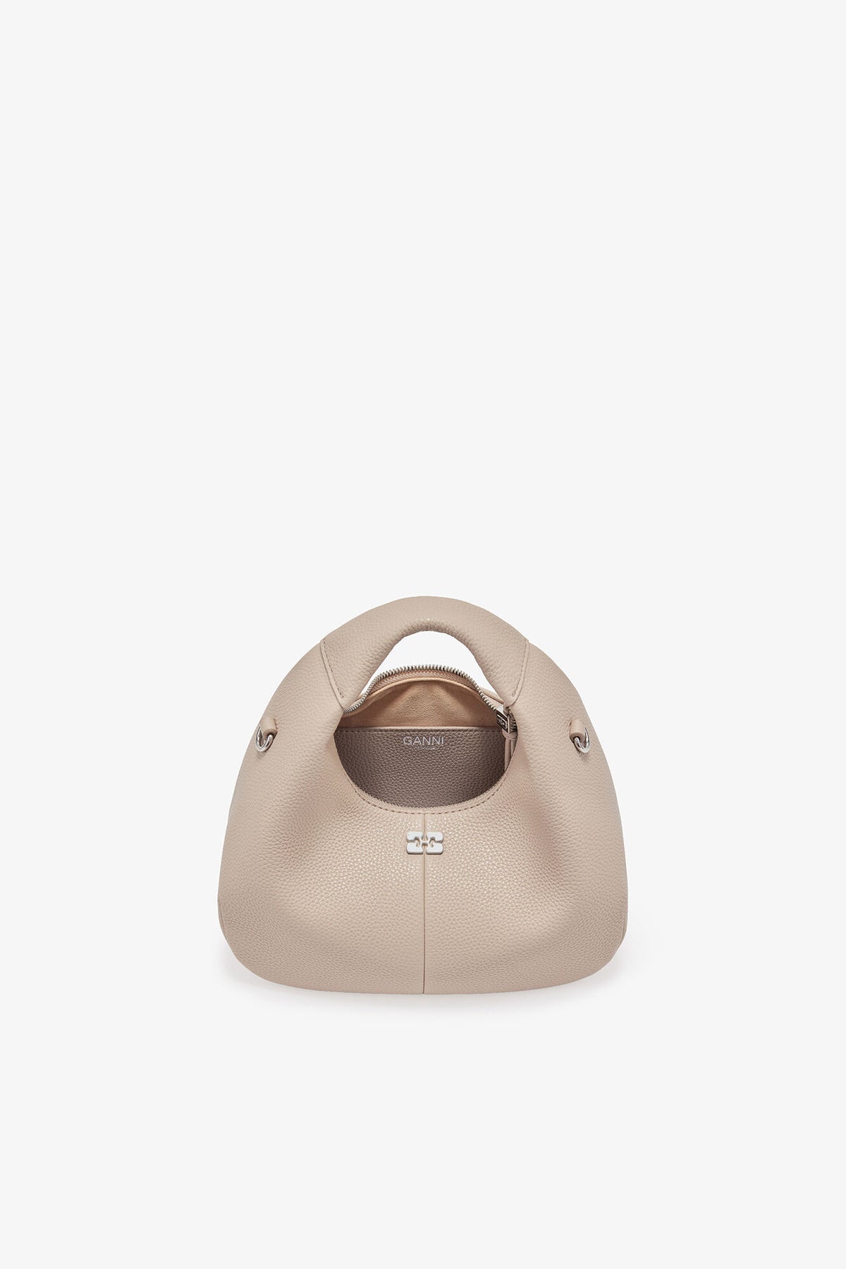 White Pepper Light Grey Mini Hobo Bag