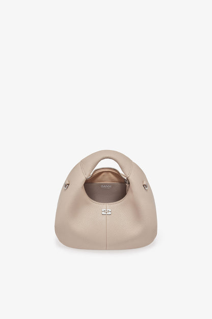 White Pepper Light Grey Mini Hobo Bag