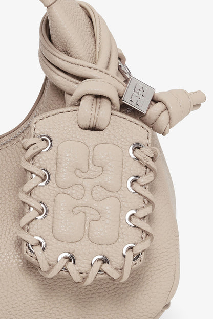 White Pepper Light Grey Mini Hobo Bag