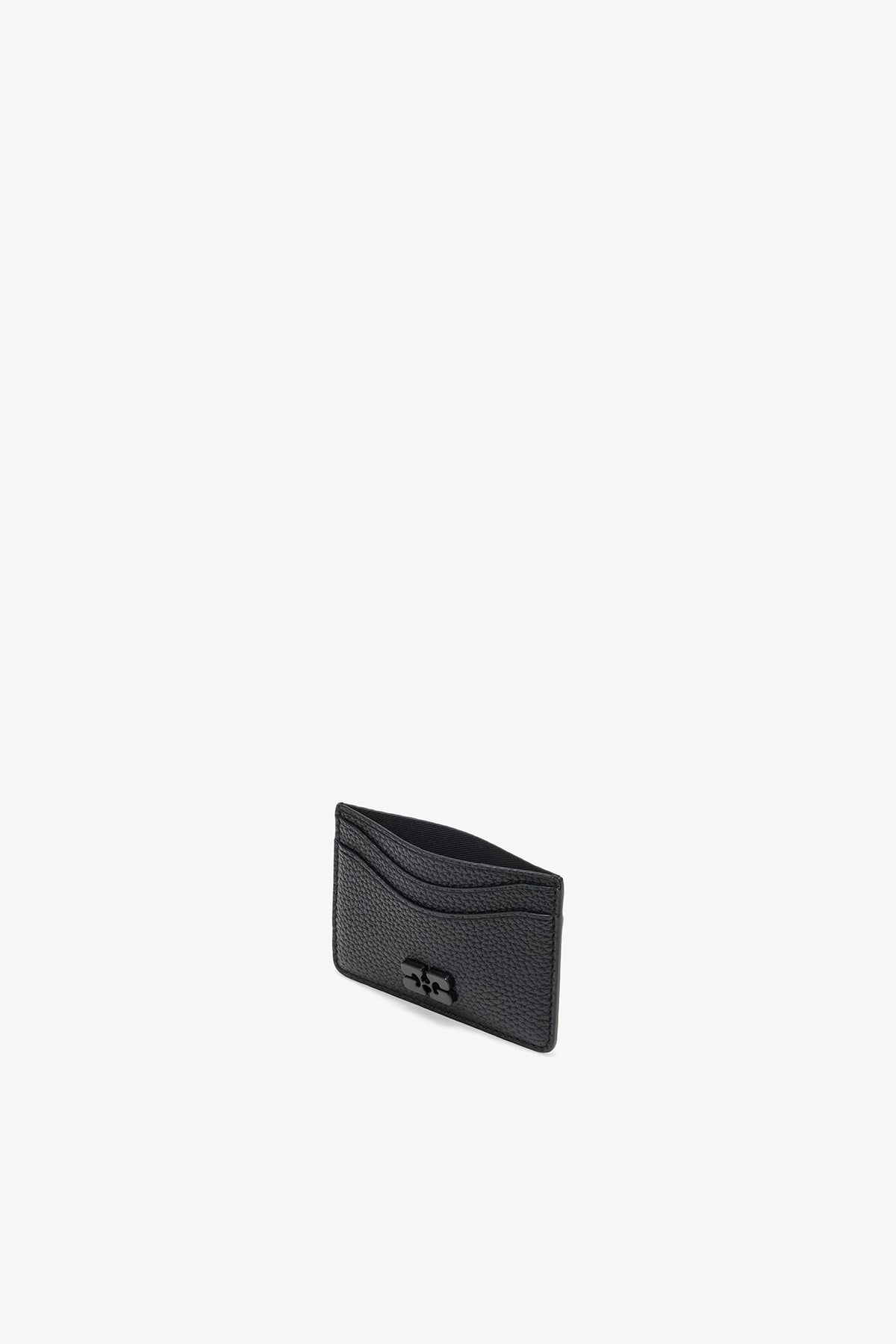 Black Card Holder in Grained Black