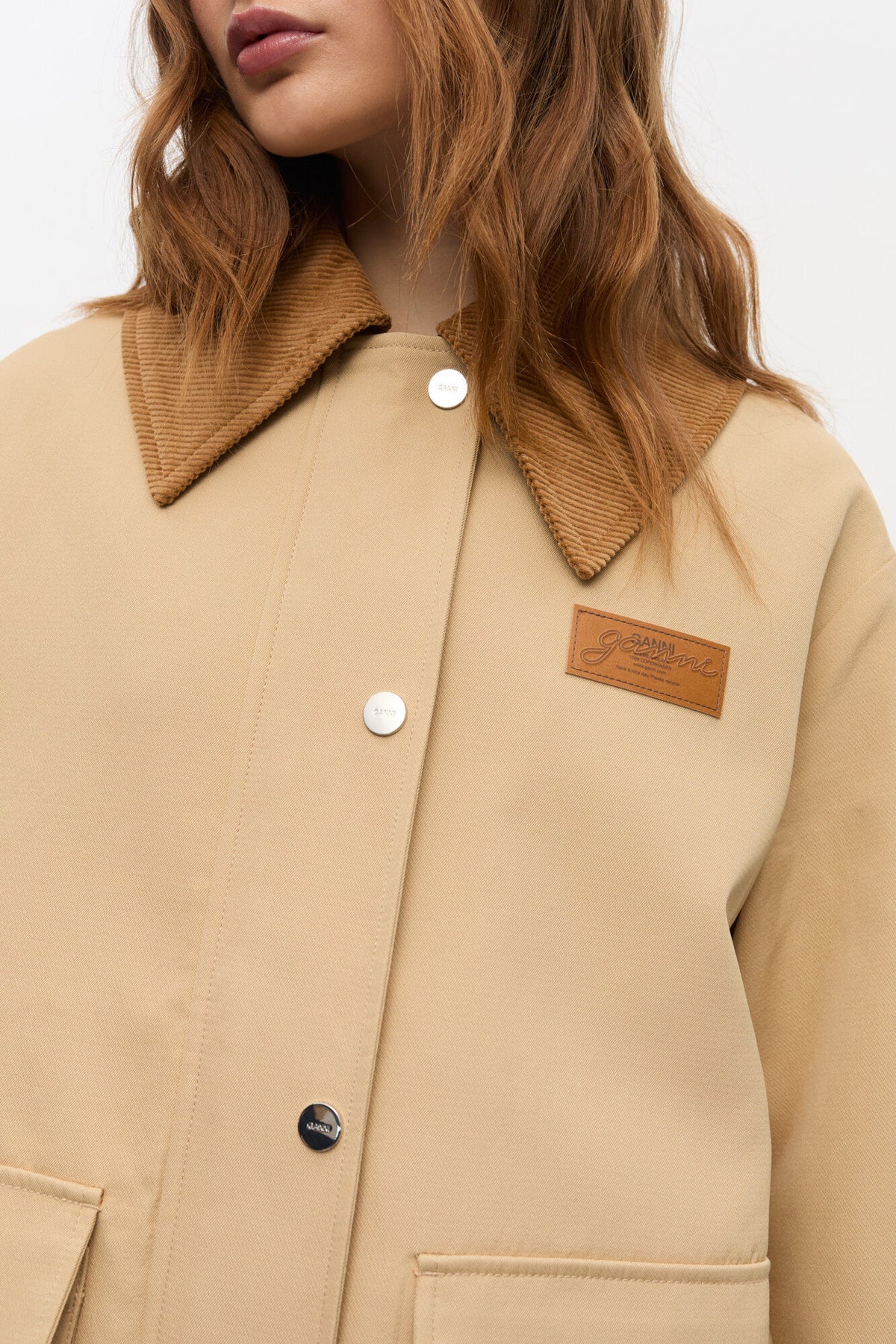 Camel Twill Midi Jacket