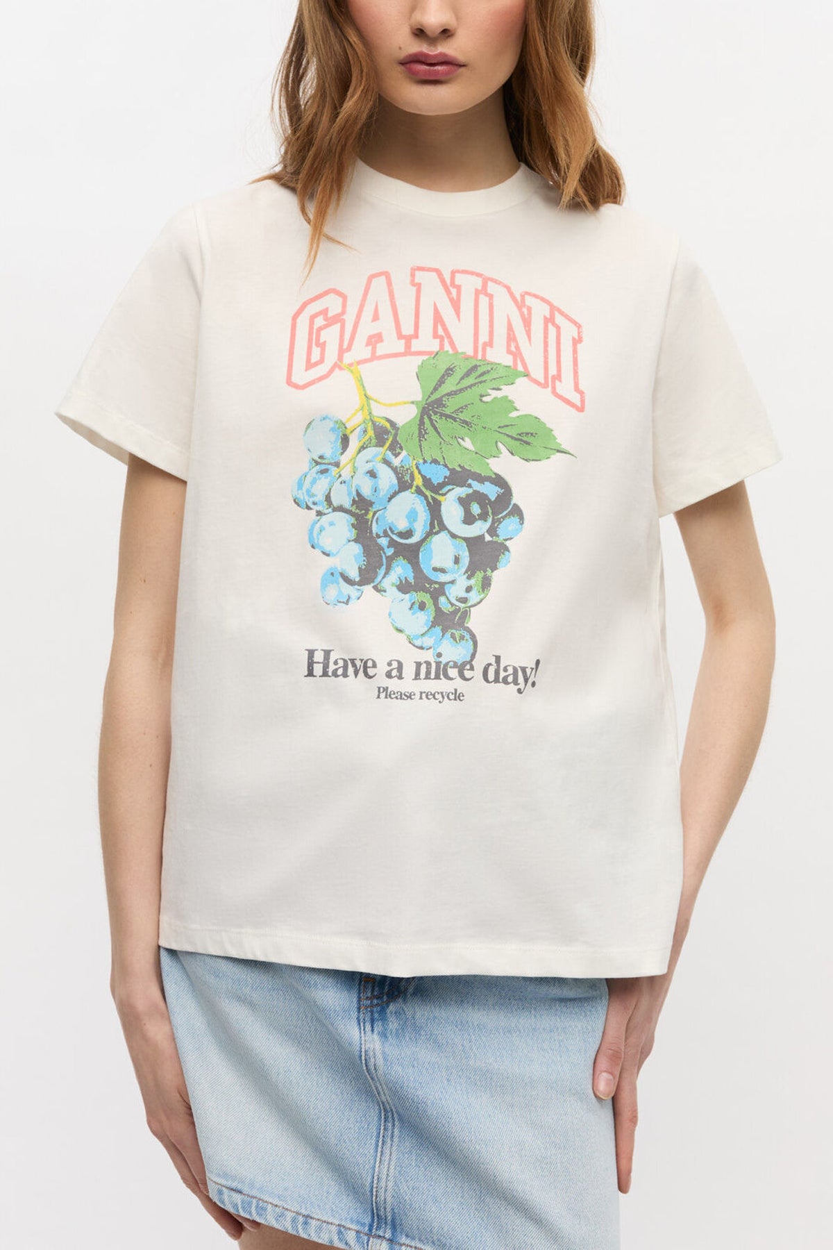 Ivory Grapes Print T-shirt