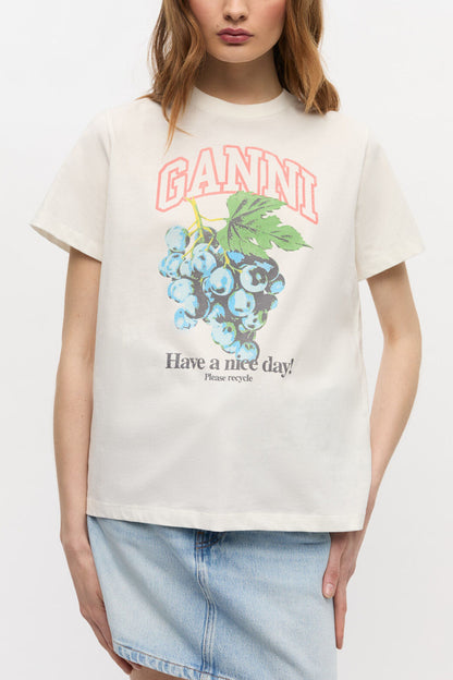 Ivory Grapes Print T-shirt