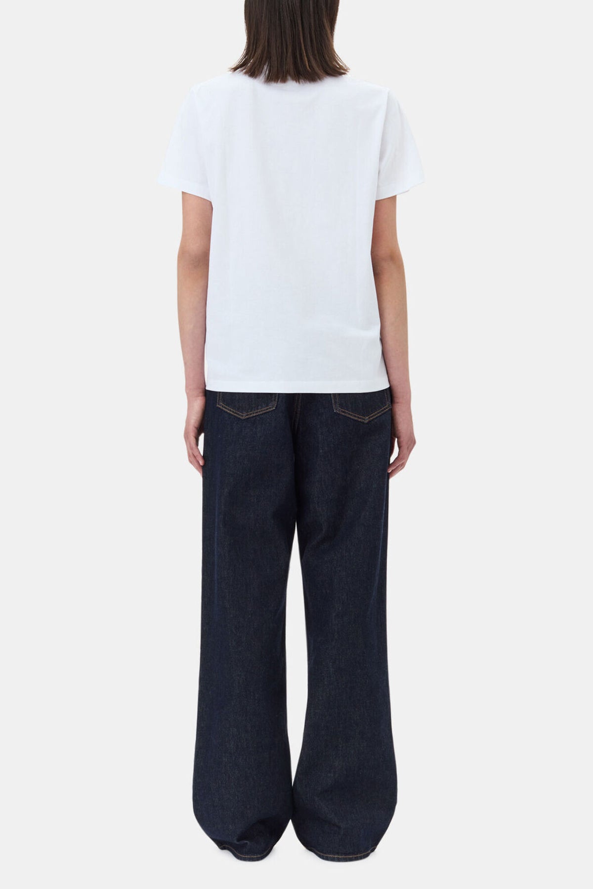 White Basic Jersey Leopard Relaxed T-shirt