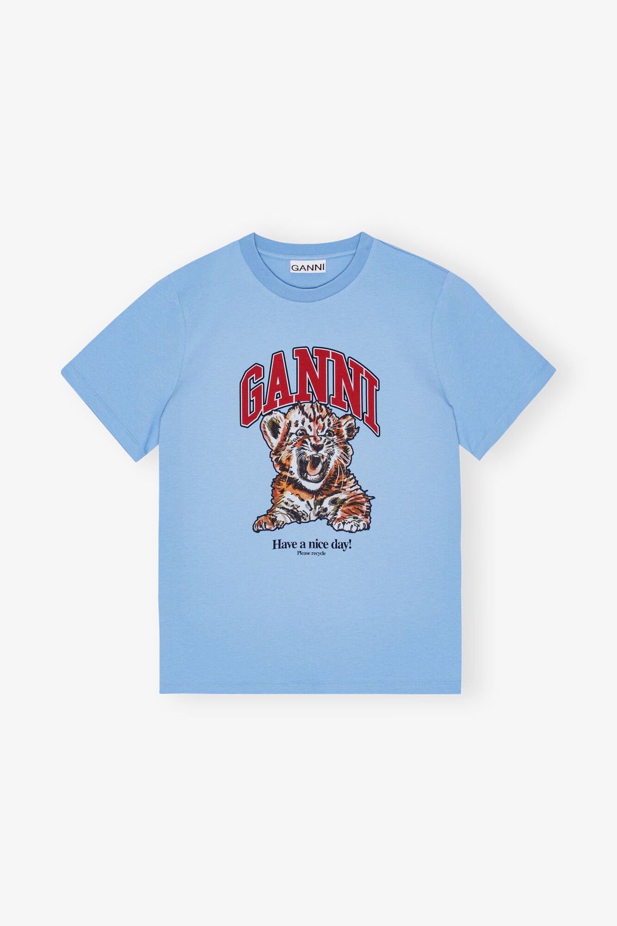 Blue Relaxed Jersey Tiger T-shirt