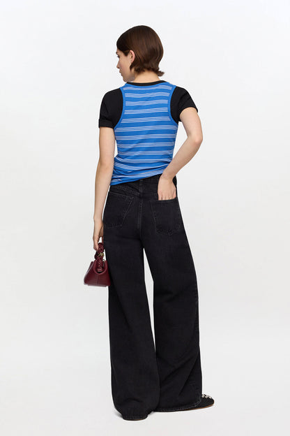 Lari Jeans in Black Rigid Denim
