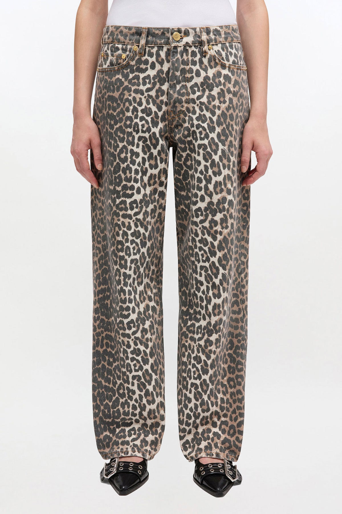Izey Jeans in Leopard Print