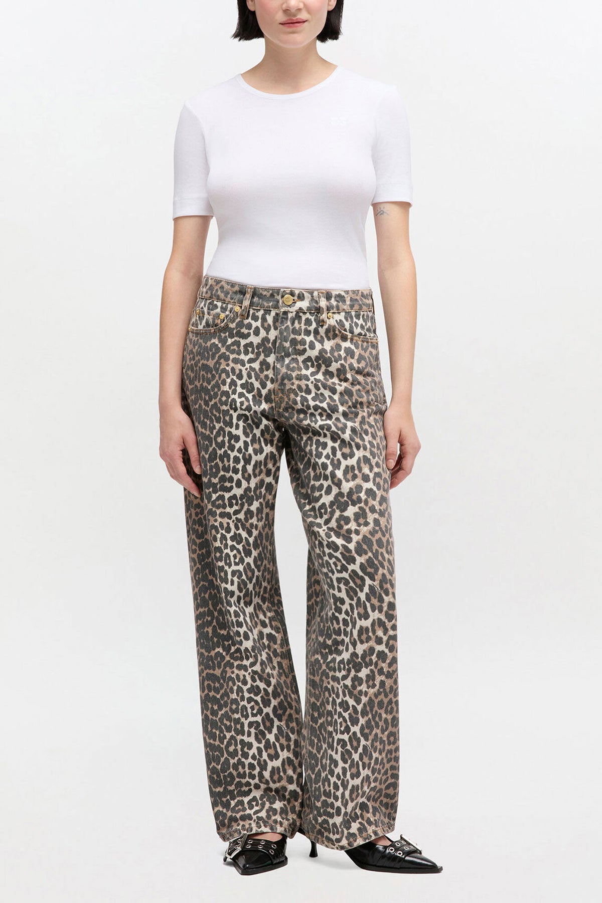 Izey Jeans in Leopard Print