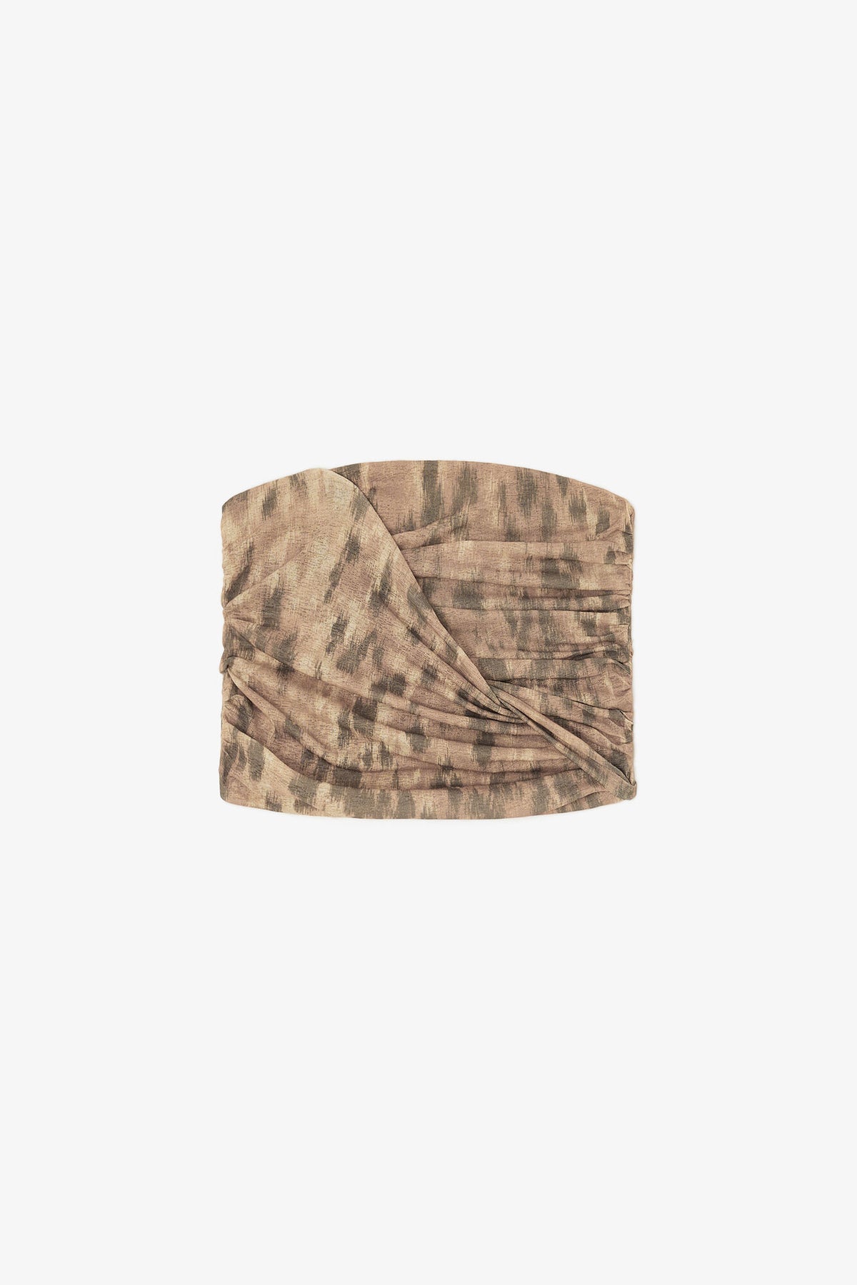 Bandeau Top in Printed Marl Mesh